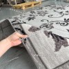 Ковер Лайт Карпет New 2 Дизайн 10 Серый с сиреневым прямоугольный